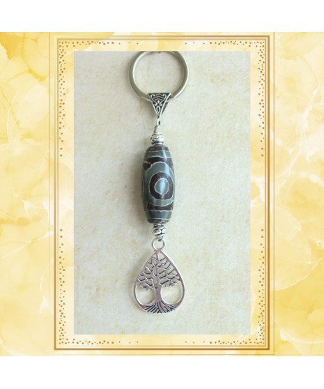 Porte-clefs Arbre de vie en Agate