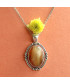 Pendentif cabochon en Agate orange