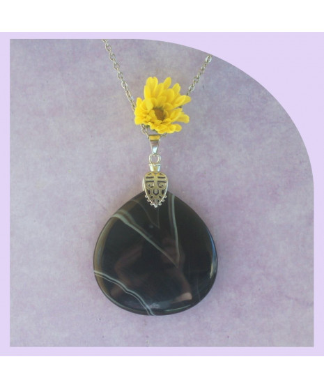 Pendentif en Agate noire