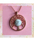 Pendentif Arbre de vie en Agate grise