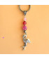 Porte-clefs Flamant rose en Agate