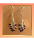 Boucles d'oreilles Grappes en Grenat