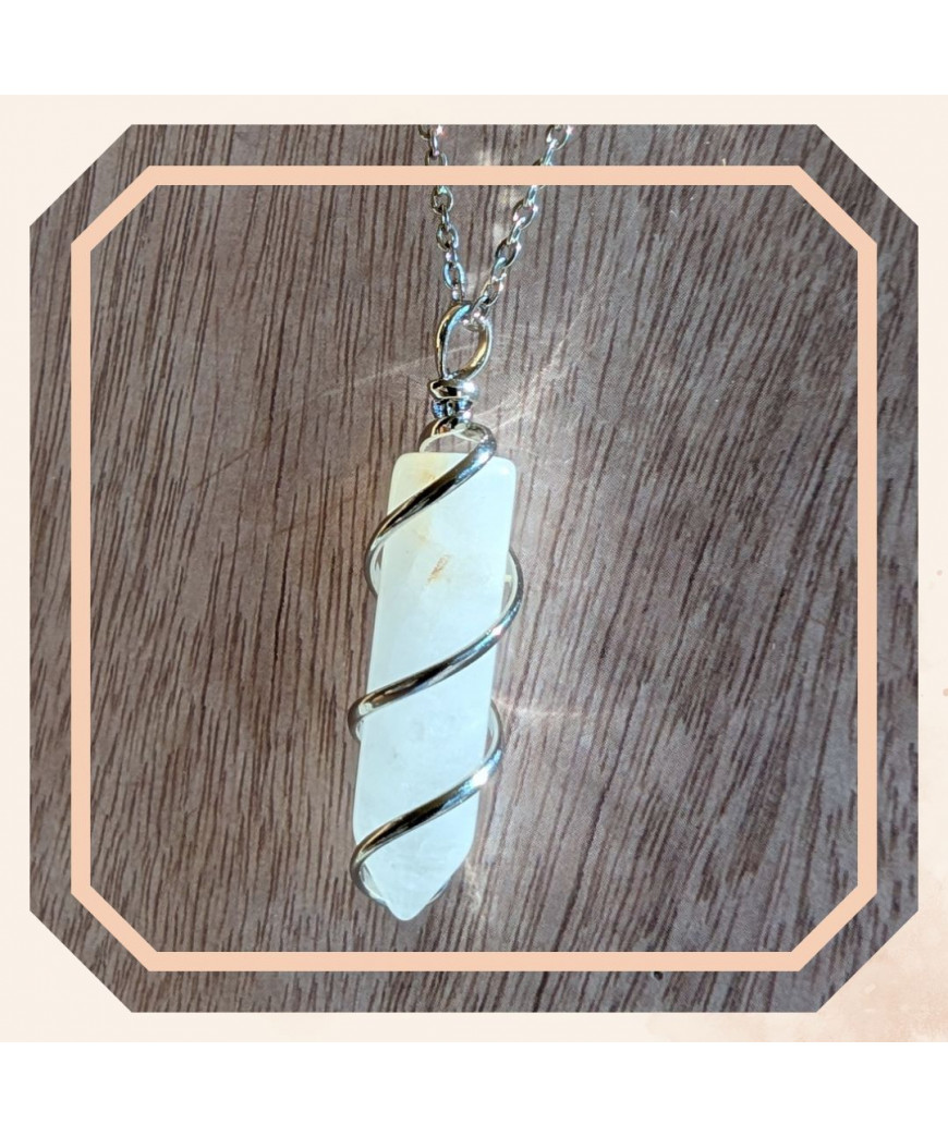 Pendentif hexagonal en Cristal de roche