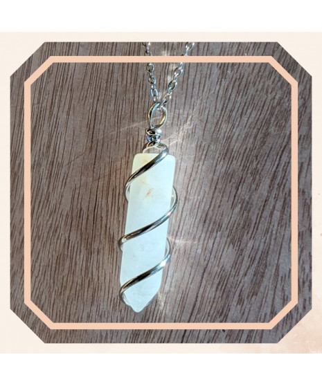 Pendentif hexagonal en Cristal de roche