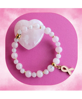 Bracelet Octobre rose en...