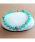 Bracelet vert turquoise en Agate