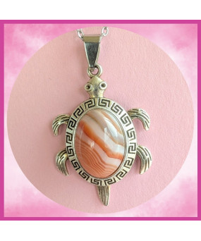 Pendentif Tortue en Agate...