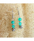 Boucles d'oreilles en Agate vert turquoise