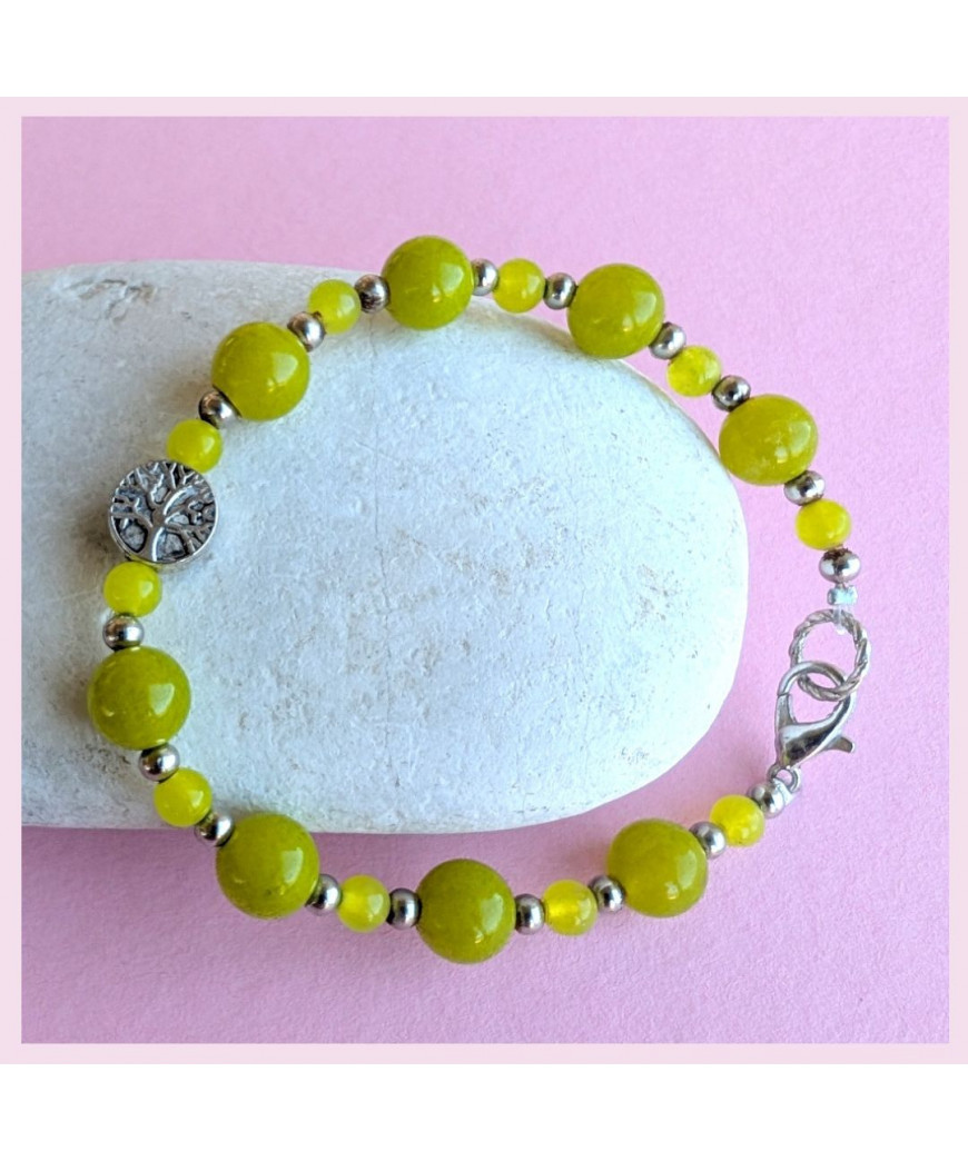 Bracelet Arbre de vie en Péridot