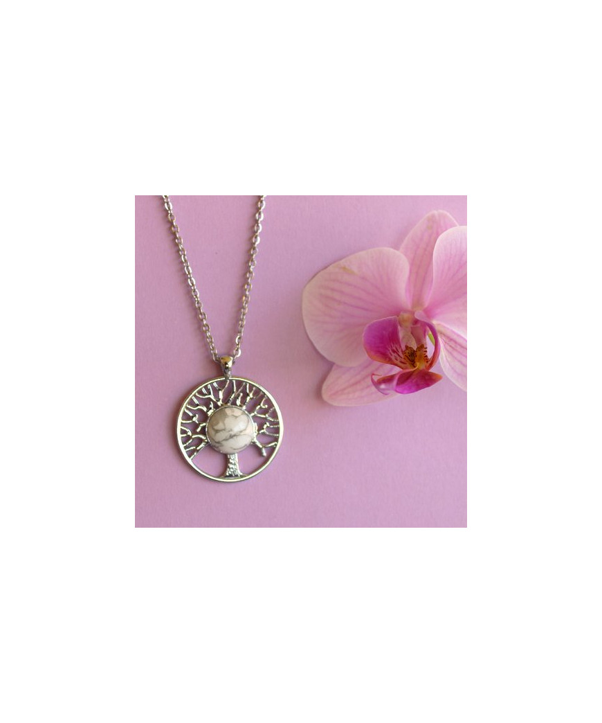 Pendentif Arbre de vie Howlite