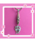 Porte-clefs Chouette en Rhodonite