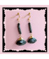 Boucles d'oreilles en Jaspe noir