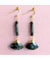 Boucles d'oreilles en Jaspe noir