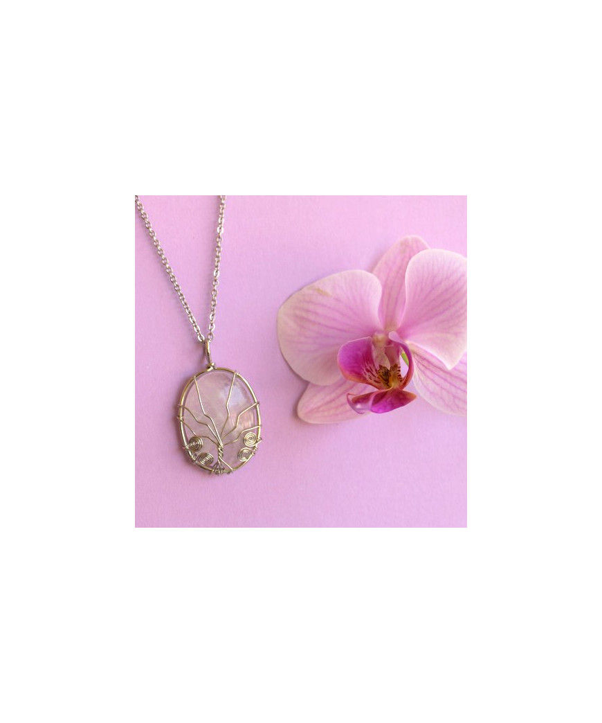 Pendentif Arbre de vie en cristal de roche