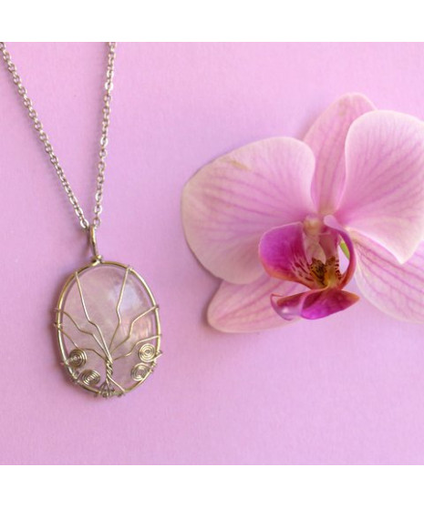Pendentif Arbre de vie en cristal de roche