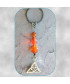 Porte-clefs Triquetra en Cornaline
