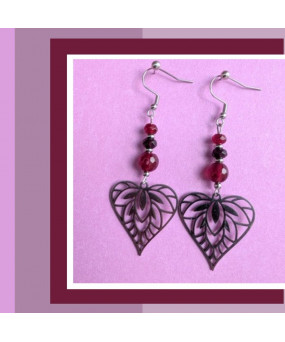 Boucles d'oreilles Cœurs en...