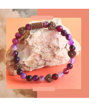 Bracelet cœurs en Agate...