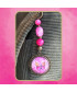 Bijou de sac Papillon en Agate rose