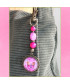 Bijou de sac Papillon en Agate rose