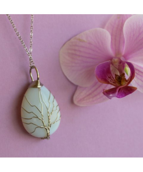 Pendentif Arbre de vie en Opale
