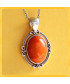 Pendentif Cabochon en Agate orange