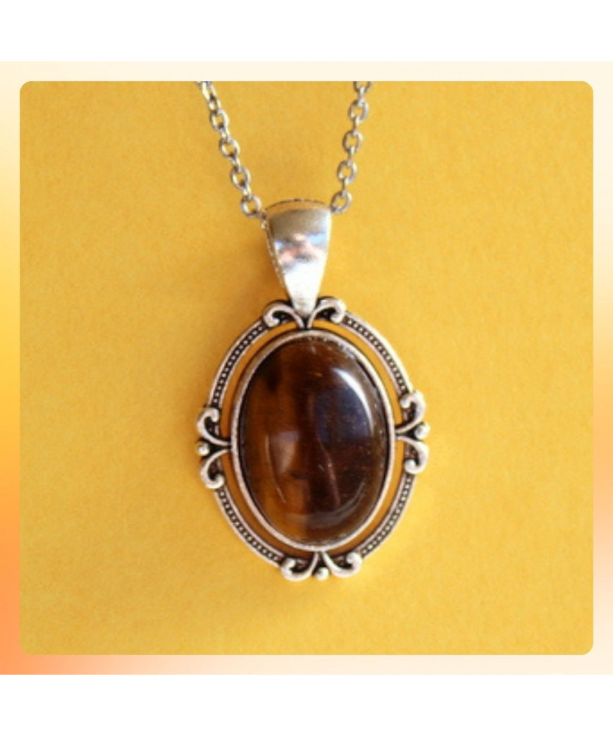 Pendentif Cabochon en Œil de tigre