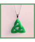 Pendentif Triquetra ou Triquestra en Jade vert