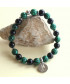 Bracelet signe du Capricorne en Tourmaline noire et en Malachite