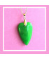 Pendentif Cœur en Jade vert