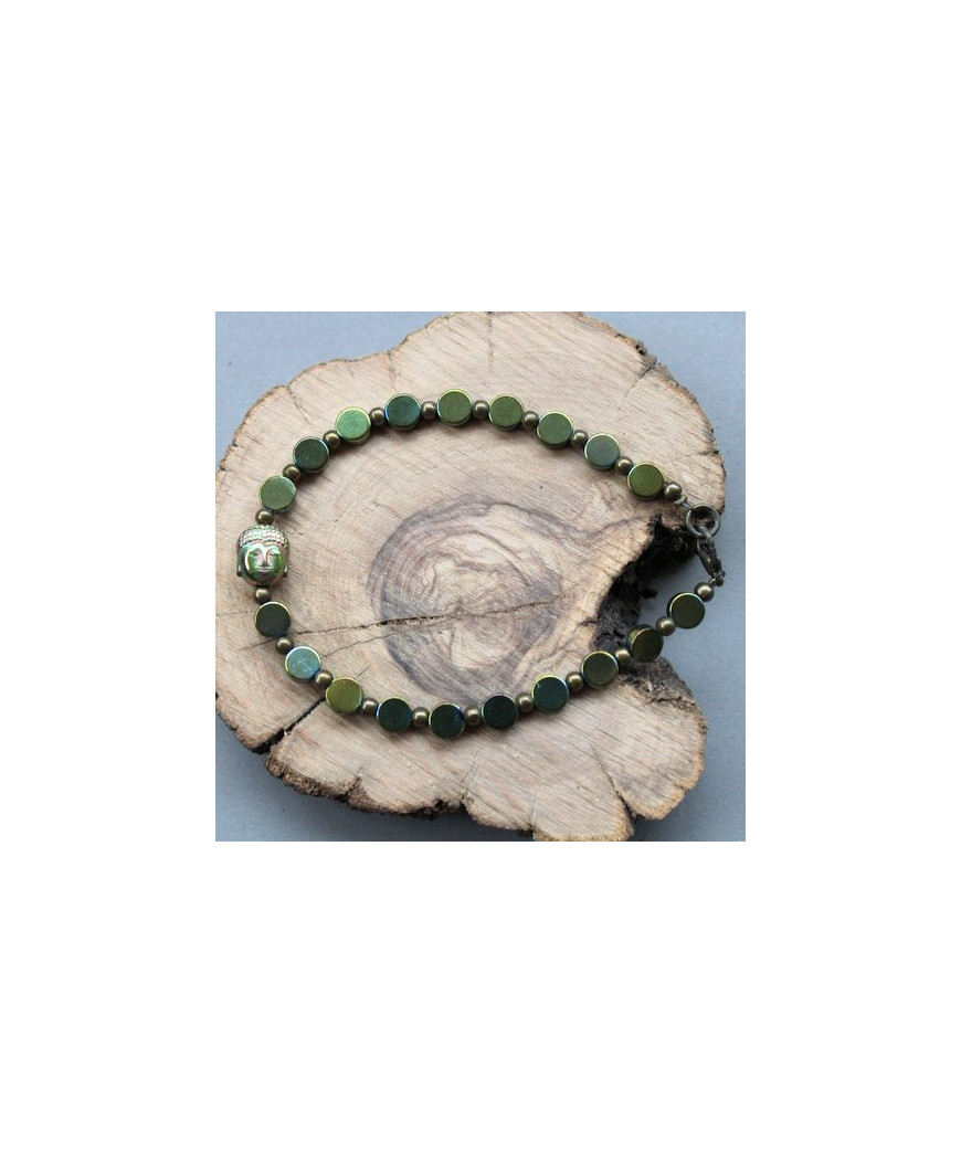 Bracelet Bouddha en Hématite