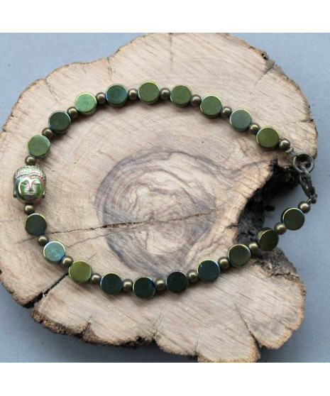 Bracelet Bouddha en Hématite