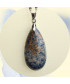 Pendentif en Corail de fossiles d'Agate bleu