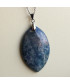 Pendentif en Corail de fossiles d'Agate bleu