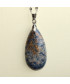 Pendentif en Corail de fossiles d'Agate bleu