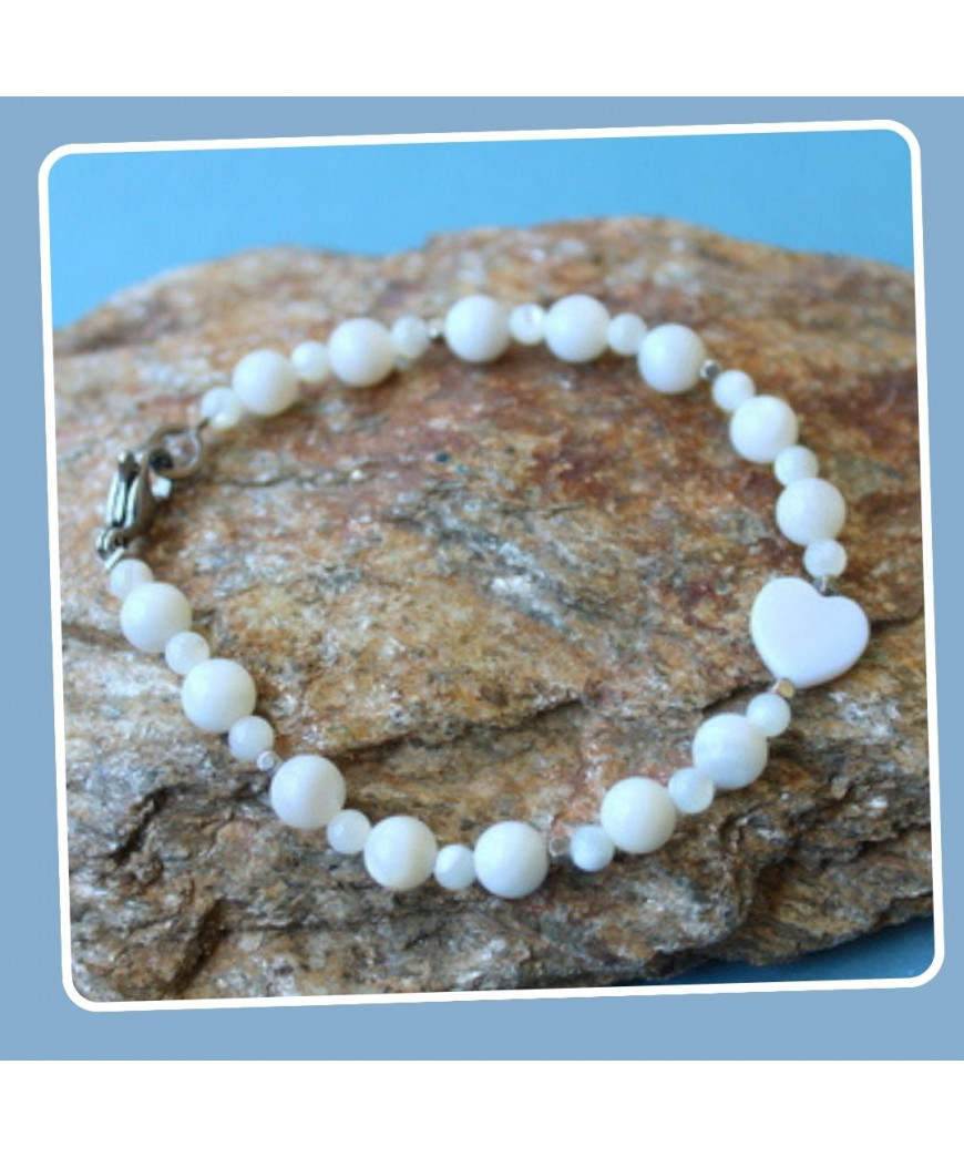 Bracelet Cœur en Nacre
