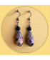 Boucles d'oreilles  en Agate feu jaune