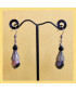 Boucles d'oreilles  en Agate feu jaune