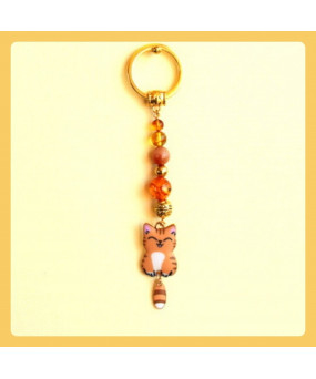 Porte-clefs Chat en Ambre...
