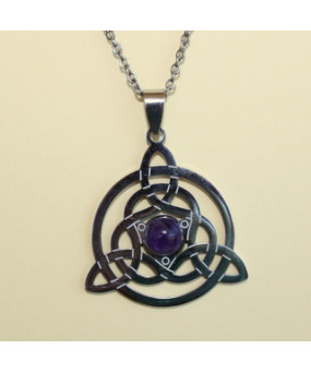 Pendentif nœud celtique en Améthyste