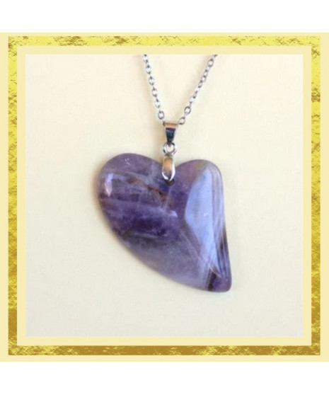 Pendentif Cœur en Améthyste