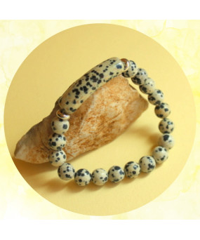 Bracelet en Jaspe dalmatien