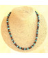 Collier en Œil de tigre, Hématite, Turquoise