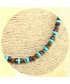 Collier en Œil de tigre, Hématite, Turquoise