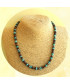 Collier en Œil de tigre, Hématite, Turquoise