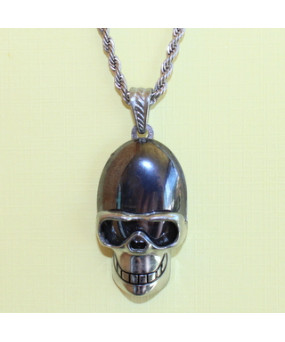 Pendentif  Tête de mort en Hématite