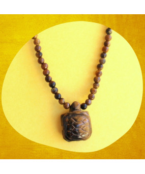 Collier Tortue en Œil de Tigre