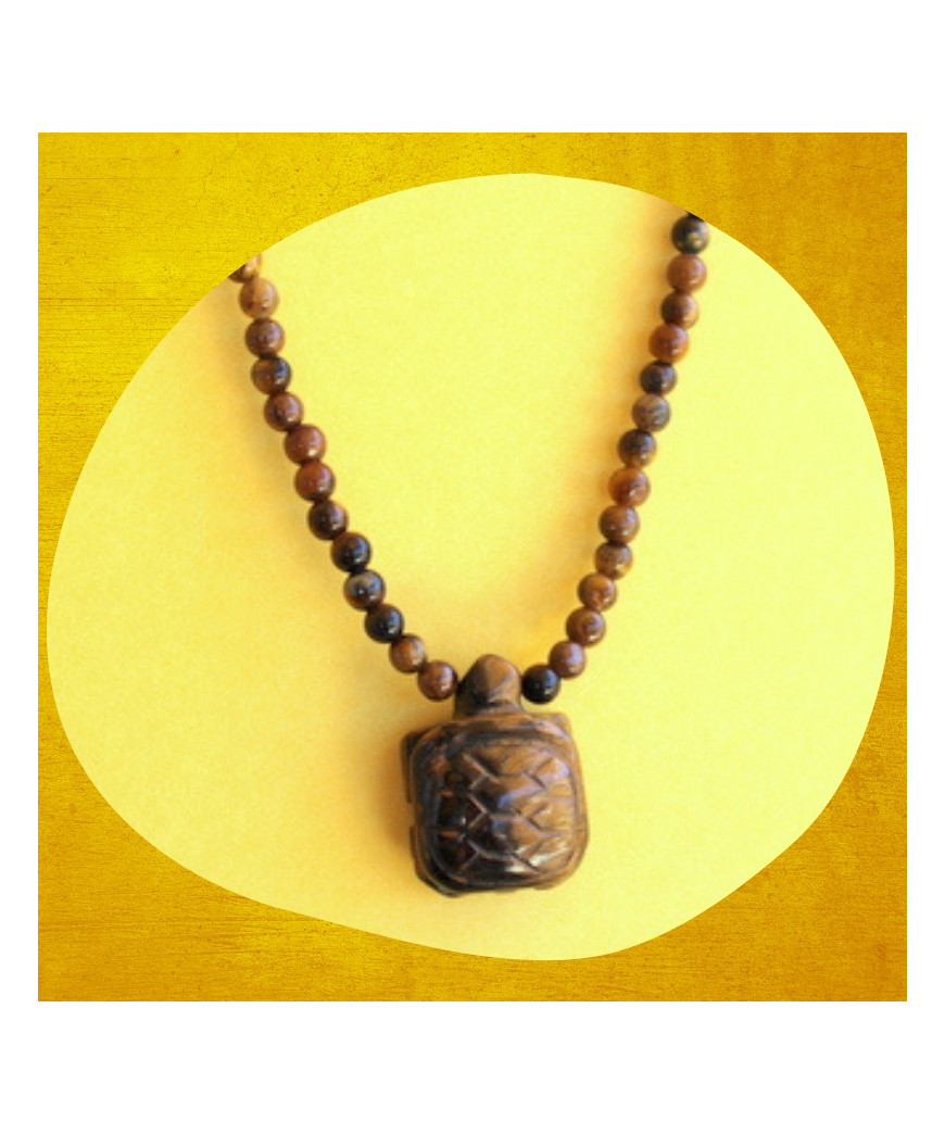 Collier Tortue en Œil de Tigre