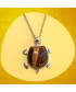 Pendentif Tortue en Œil de Tigre
