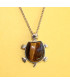 Pendentif Tortue en Œil de Tigre